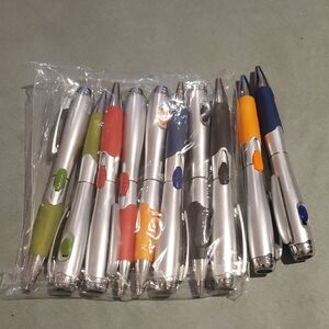 Colorful Silver Ballpoint Pens Set